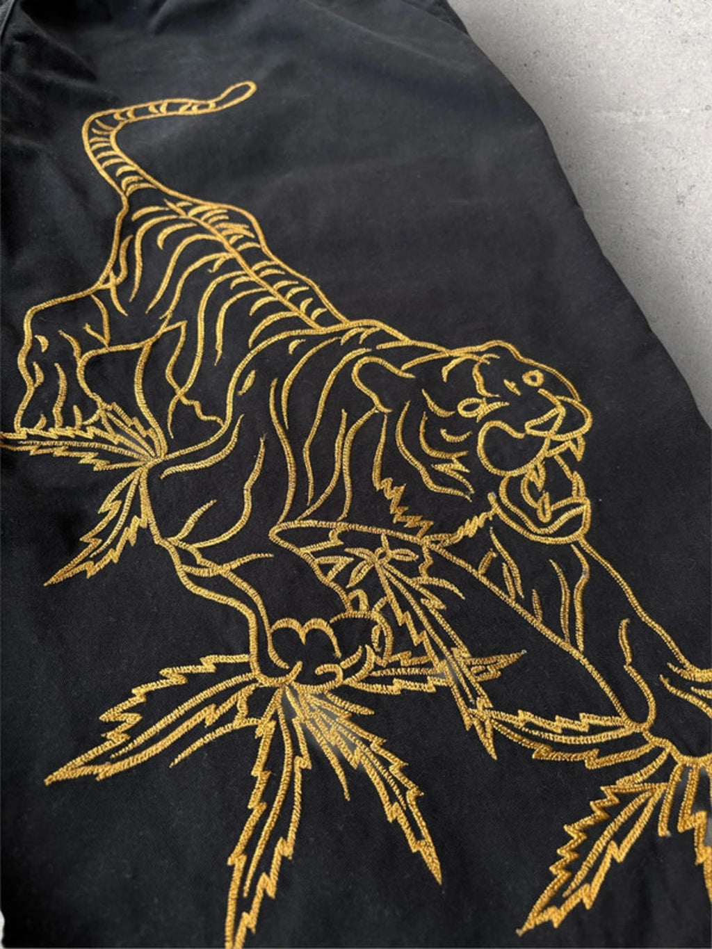 Maharishi Tiger Embroidered Shorts | Black | Size S