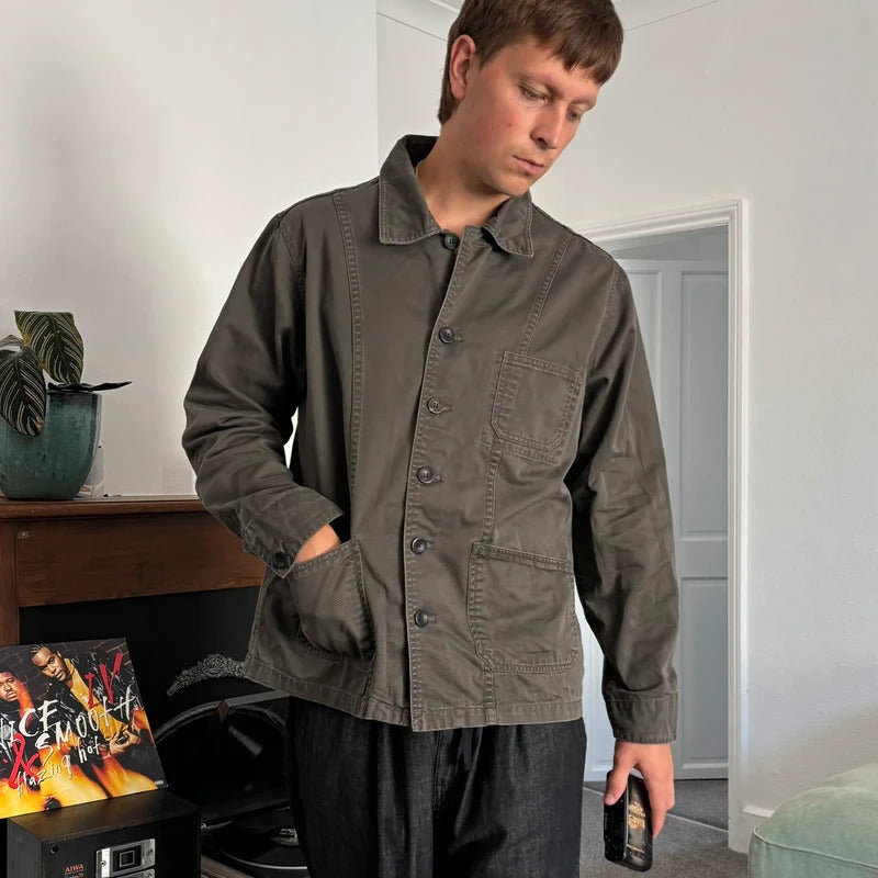 Uniform Bridge Cotton Chore Shirt Grey L