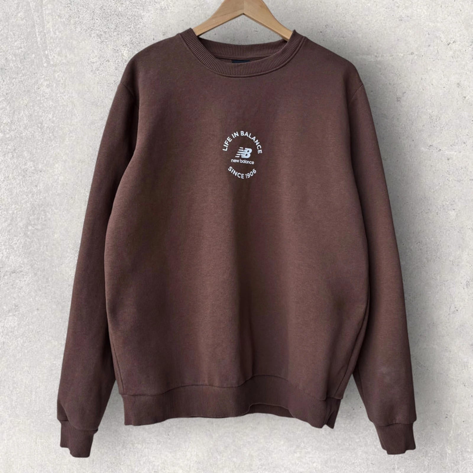 New Balance Centre Balance Sweatshirt Brown Size M
