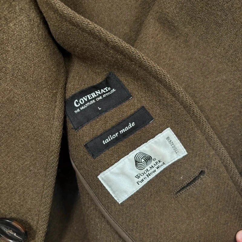 Covernat Oversized Wool Jacket Khaki L