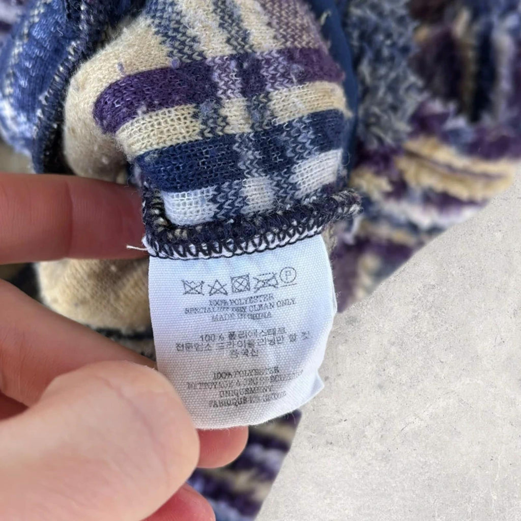 YMC Beach Check Fleece Jumper L