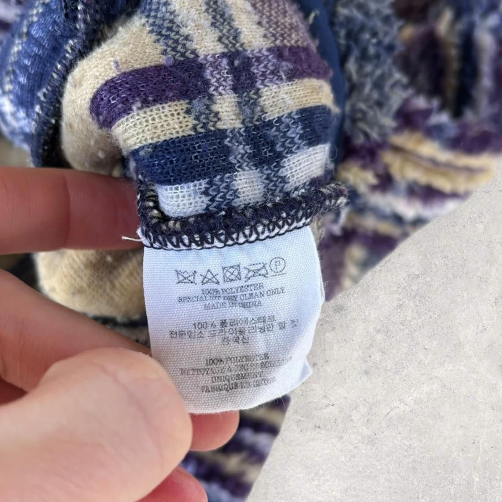 YMC Beach Check Fleece Jumper L