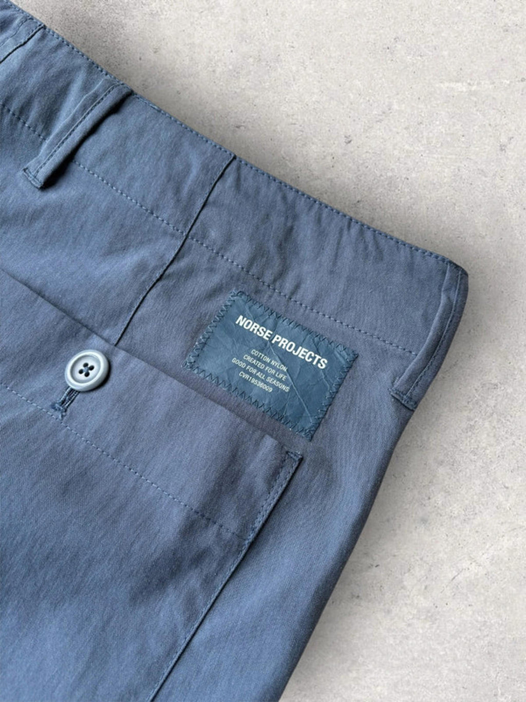 Norse Projects Falke Tab Baggy Trousers Calcite Blue Size M