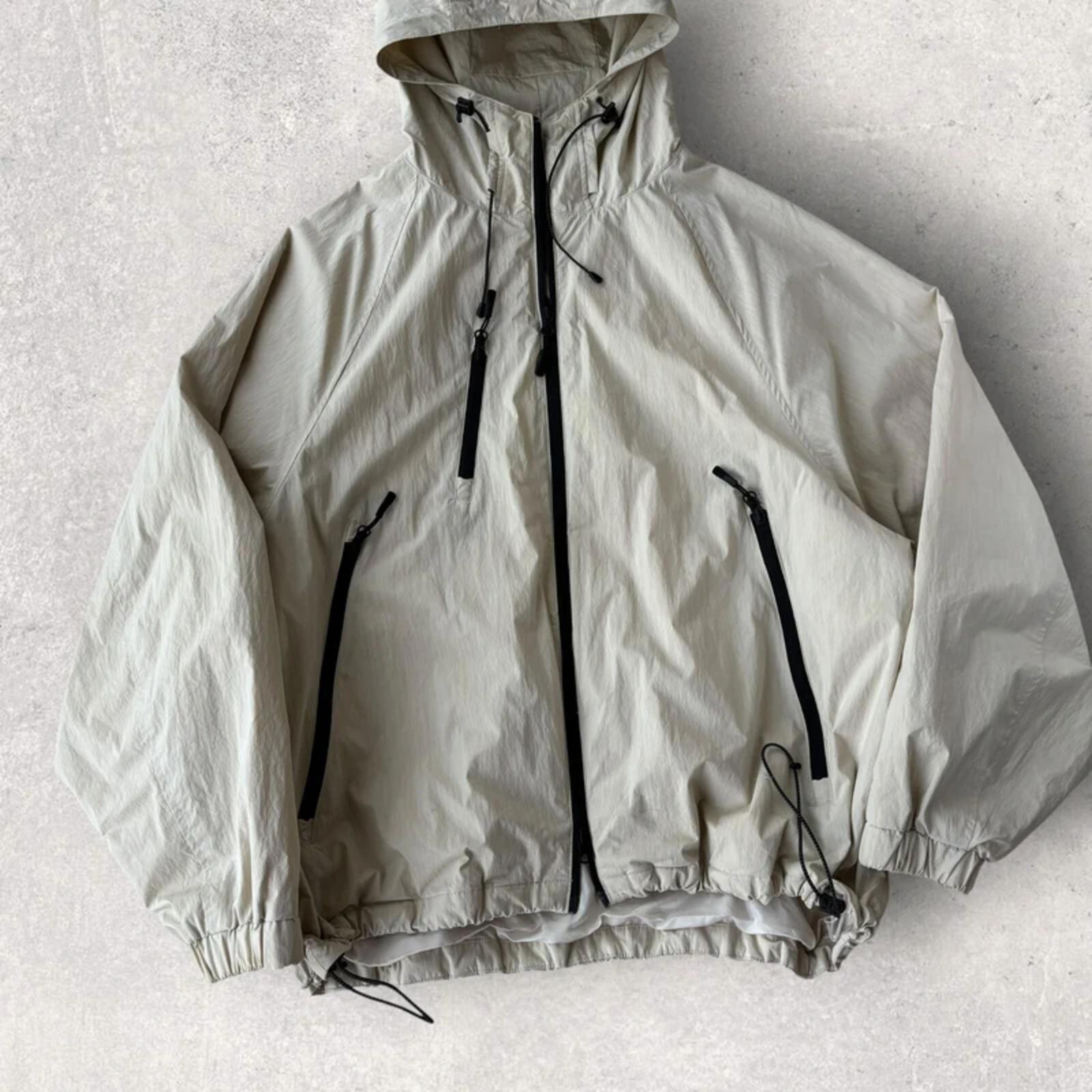 Uniform Bridge Oversized Tech Windbreaker Ivory L