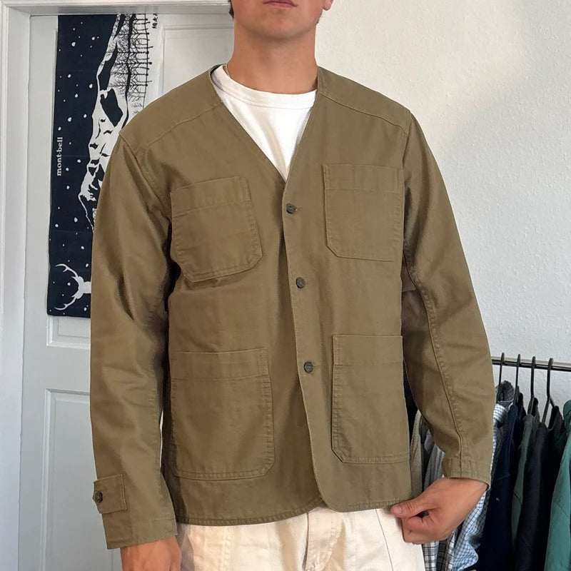 Uniform Bridge Herringbone Work Liner Khaki L