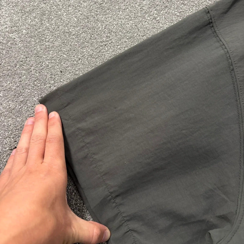 Anglan Brushed Nylon Oversized T Shirt Grey XL