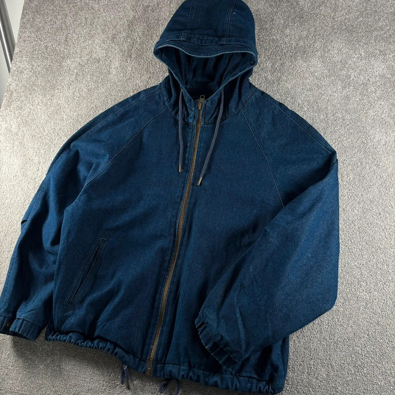 Frizmworks Washed Denim Hooded Parka Indigo XL