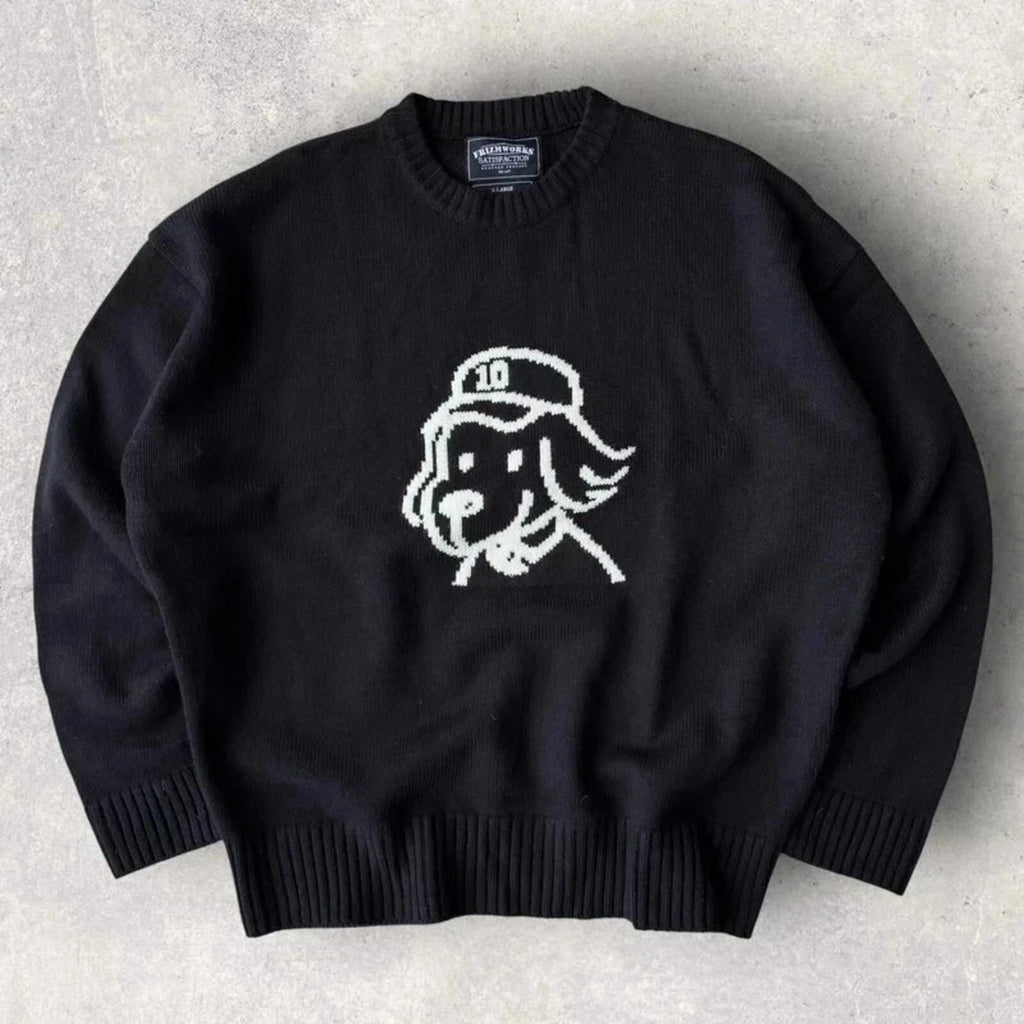 Frizmworks Pup Sketch Knit Black XL