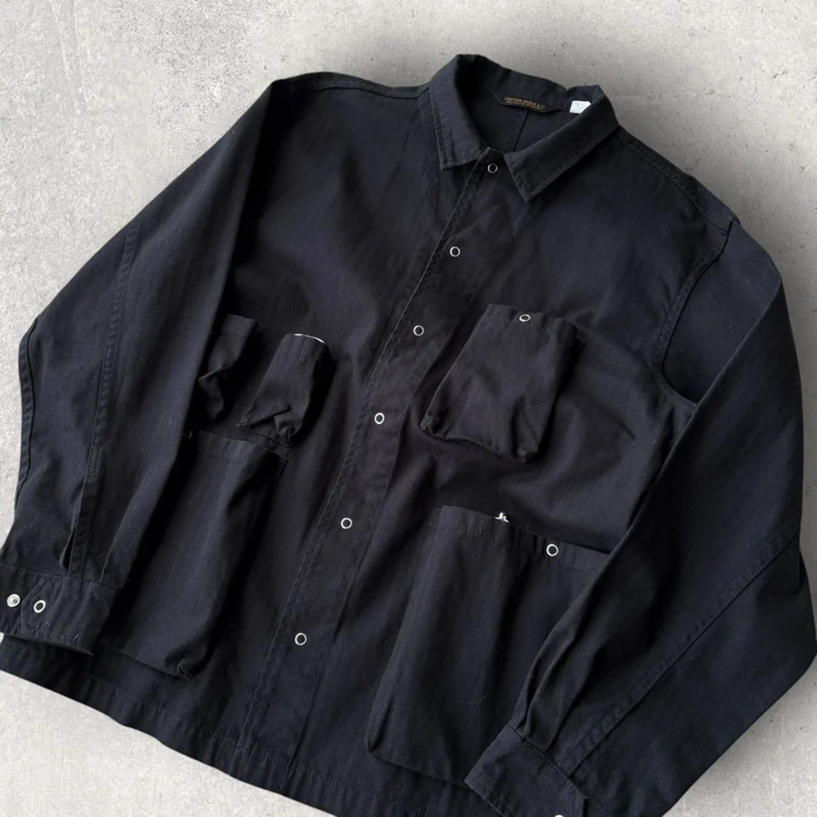 Uniform Bridge Field Utility Shacket Black L Korea Import Workwear