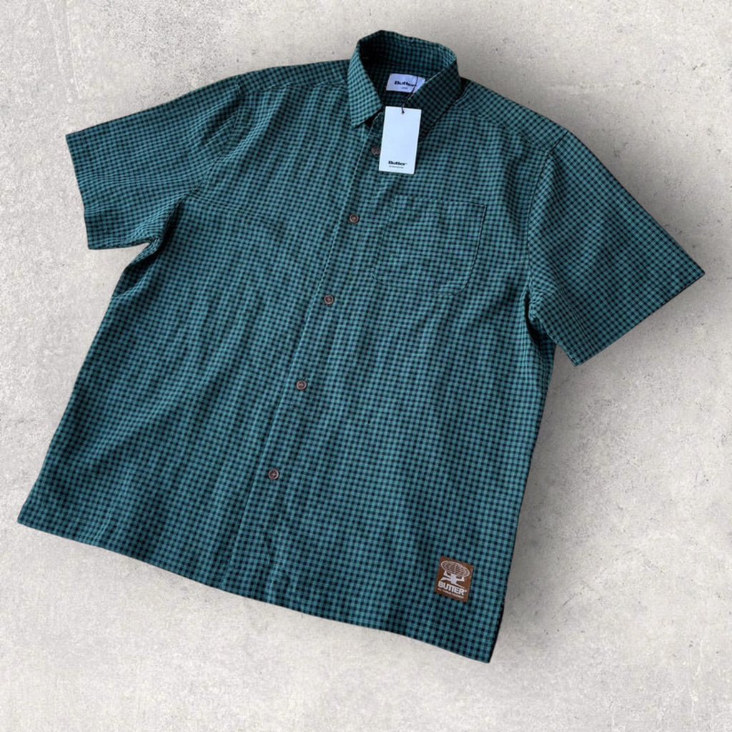 Butter Goods Gingham SS Check Shirt Pine Size L (BNWT)