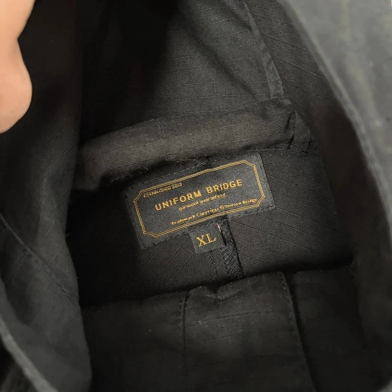 Uniform Bridge Ripstop Military Smock Black L