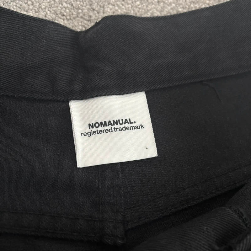 NoManual Baggy Contrast Trouser Black W32
