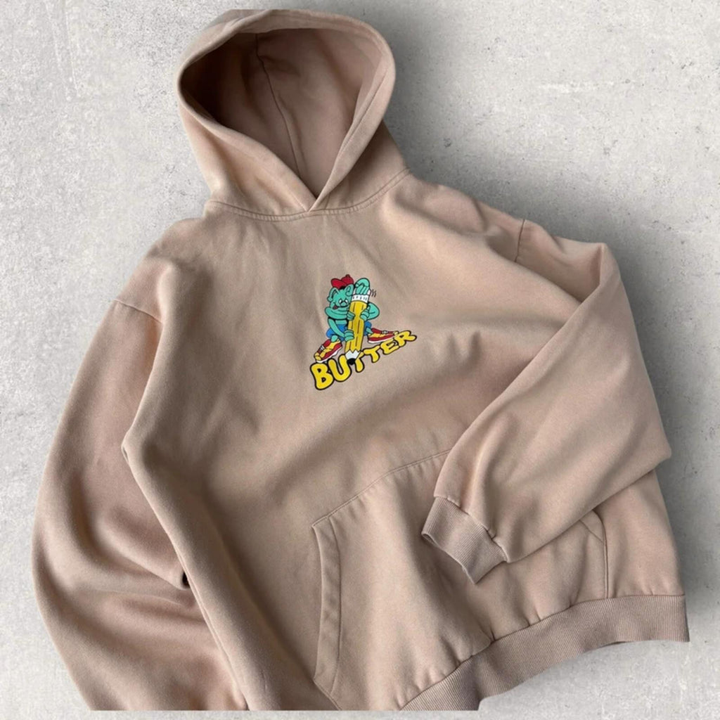 Butter Goods Graphic Pullover Hoodie Beige L