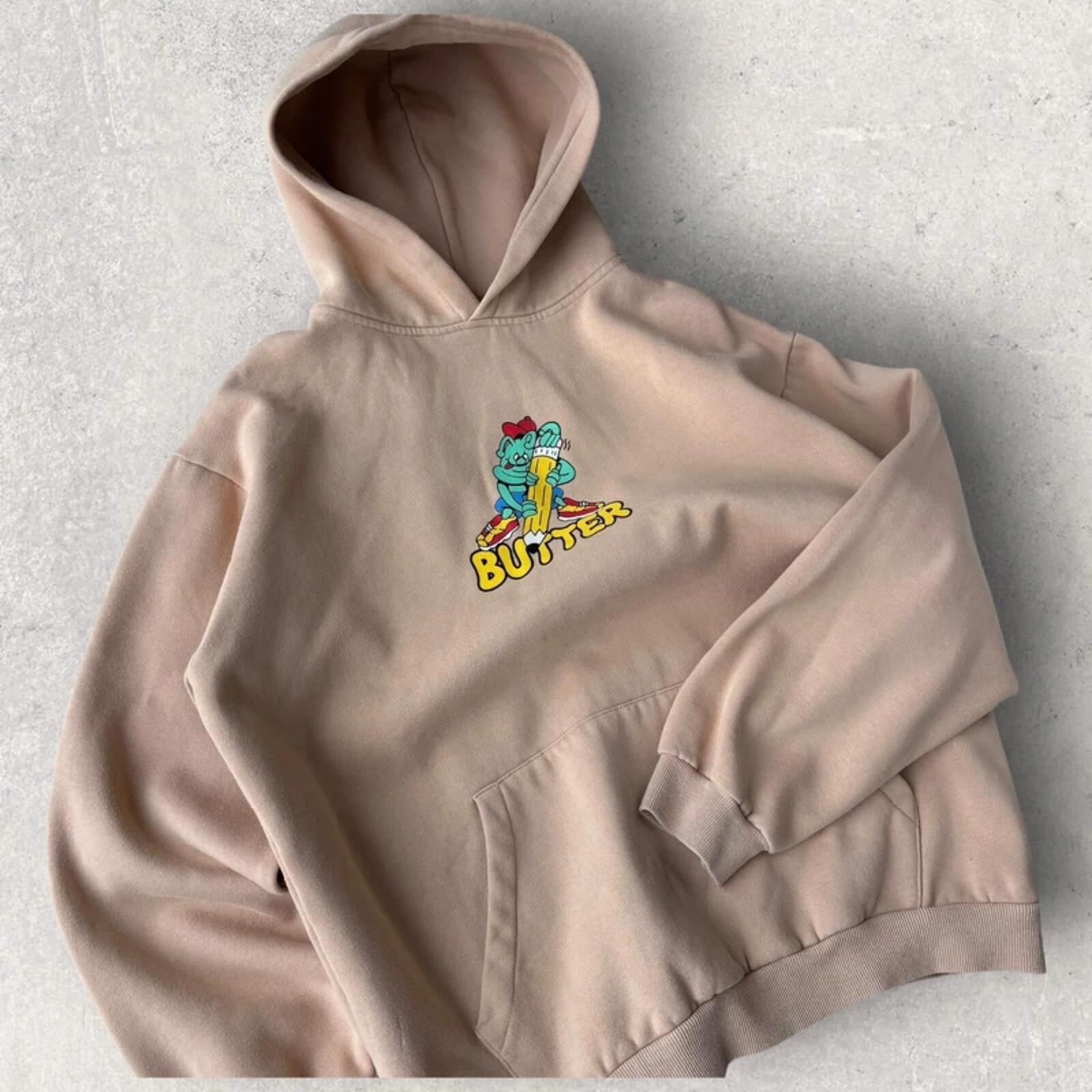 Butter Goods Graphic Pullover Hoodie Beige L