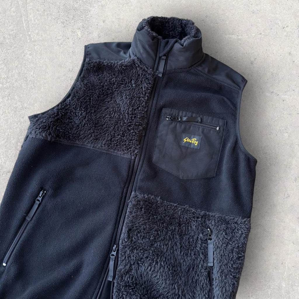 Stan Ray Cold Weather Patchwork Fleece Vest Black Size S