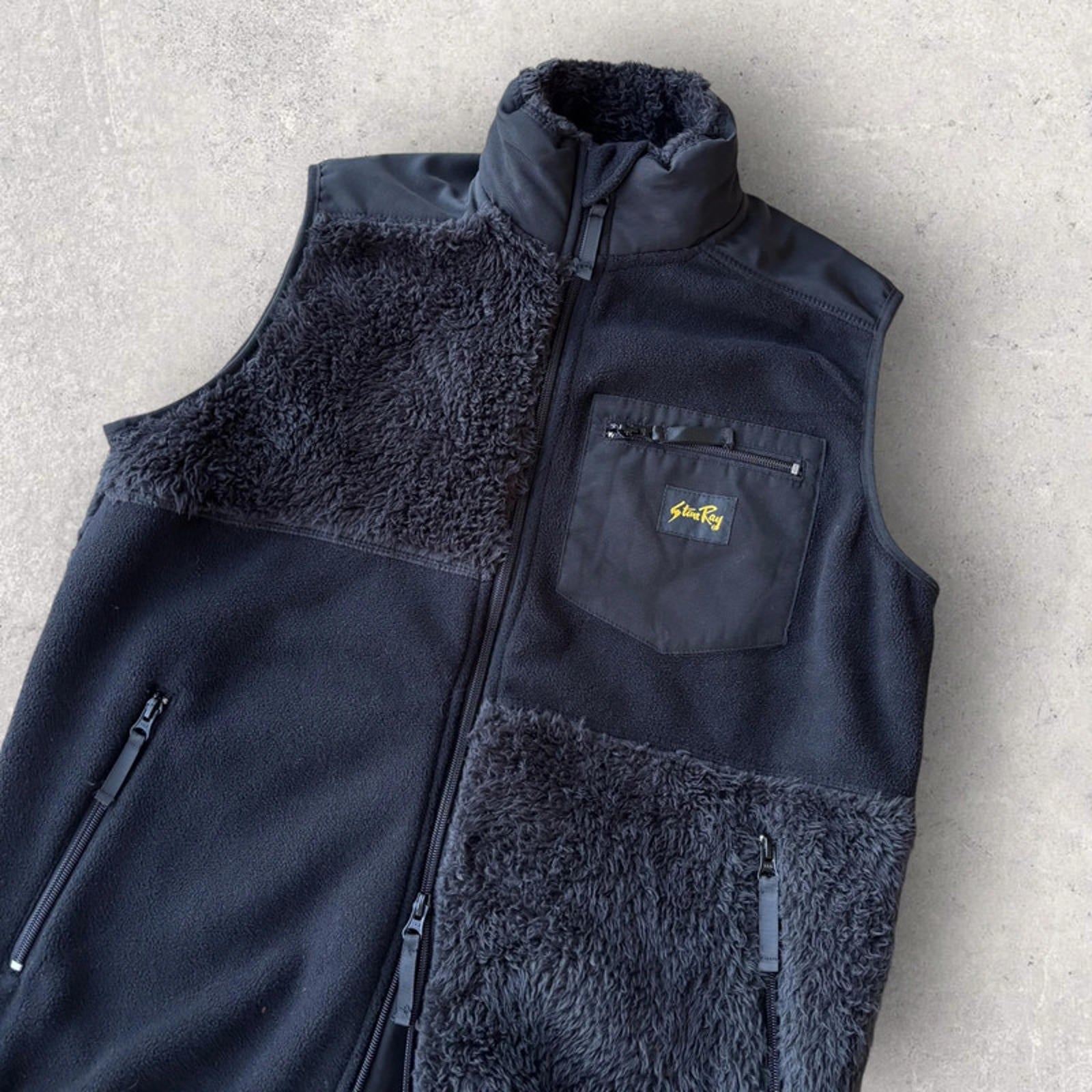 Stan Ray Cold Weather Patchwork Fleece Vest Black Size S