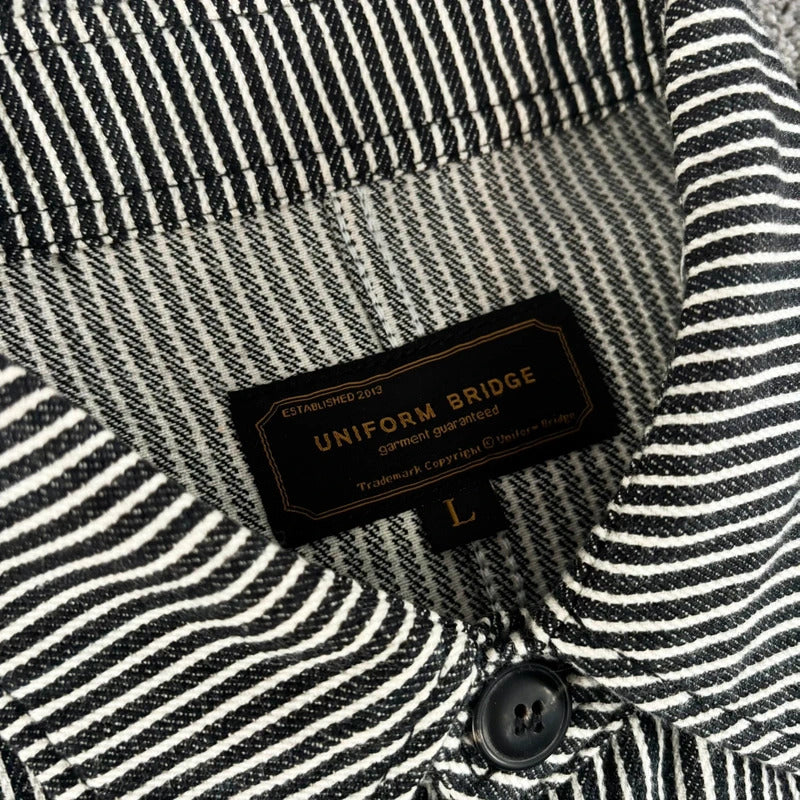 Uniform Bridge Stripe Work Shirt Black White M