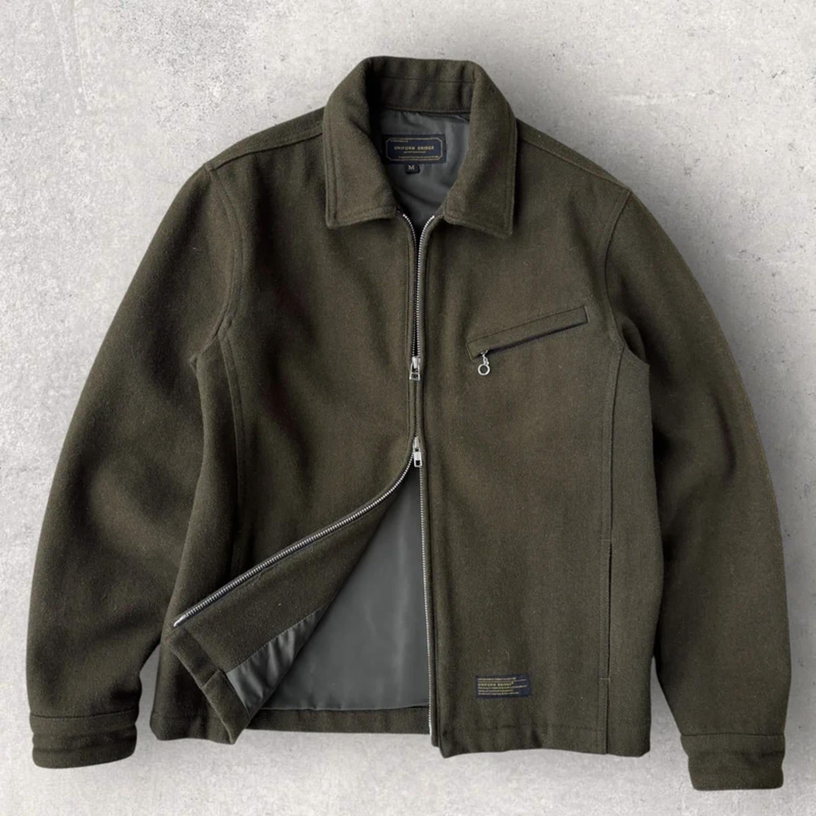 Uniform Bridge Detroit Wool Jacket Khaki Olive S Korea Import Workwear