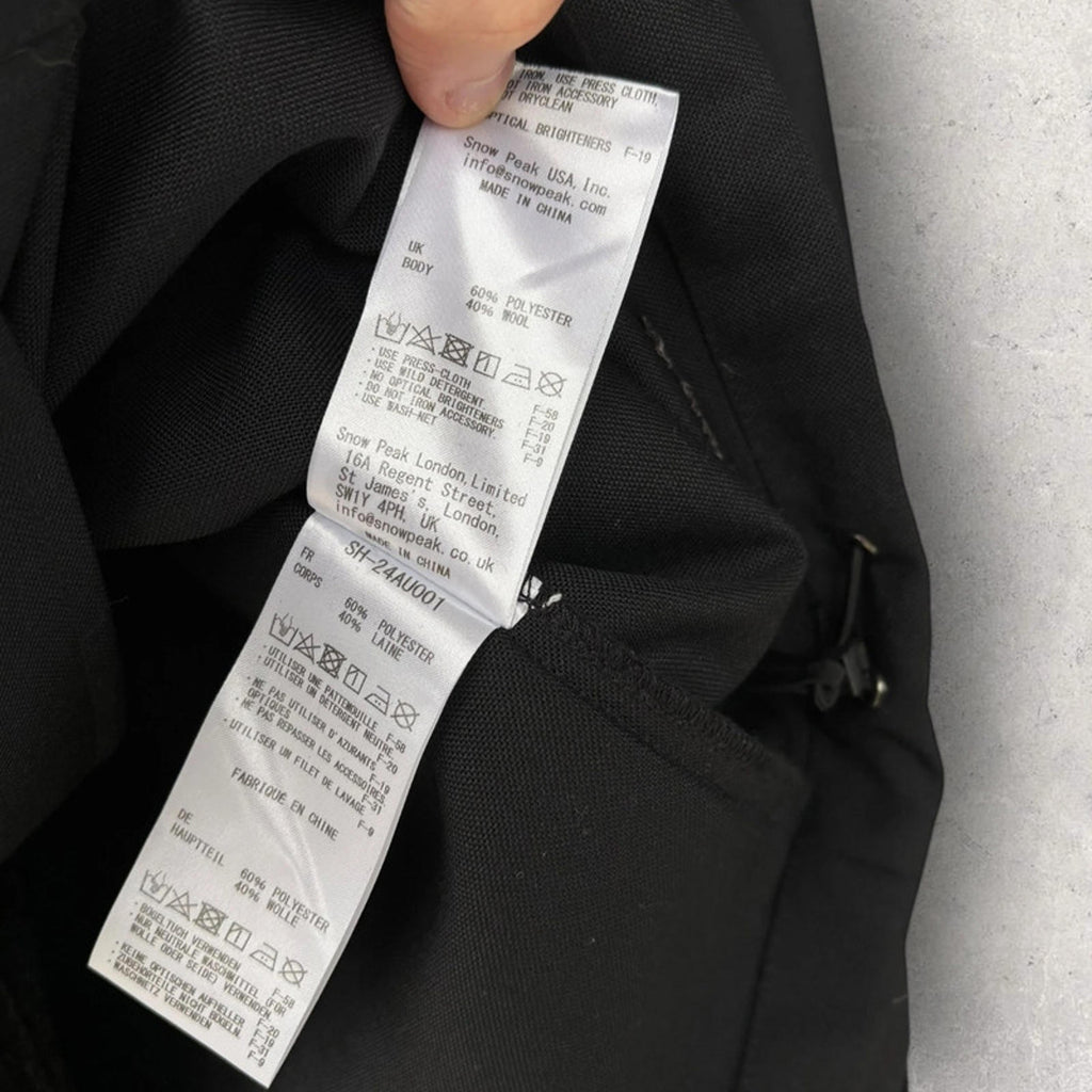 Snow Peak Hybrid Wool Shirt Black Size M