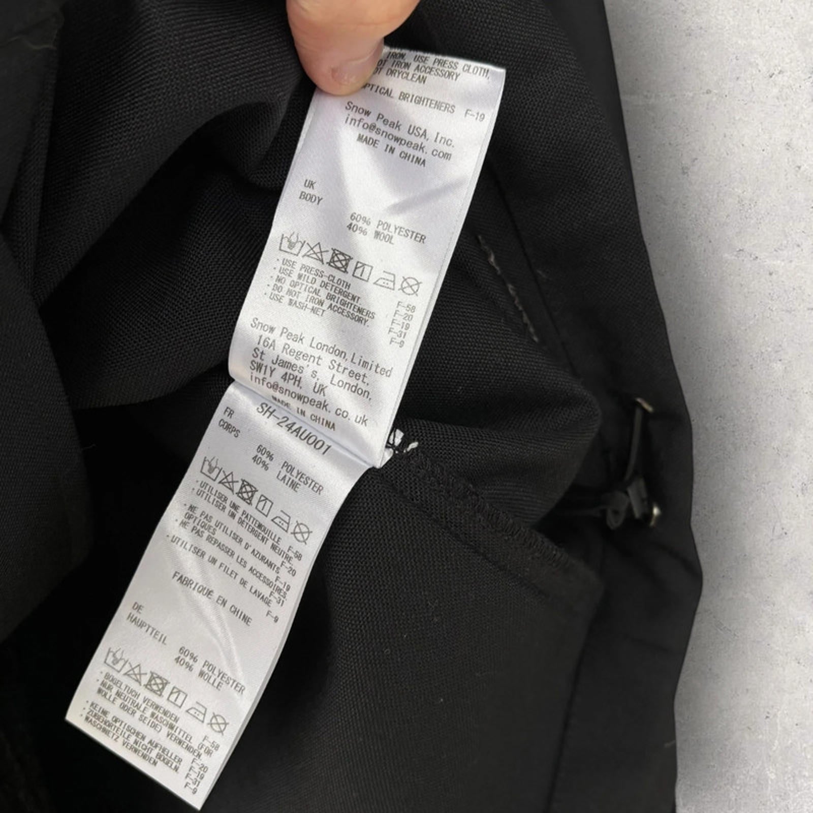 Snow Peak Hybrid Wool Shirt Black Size M