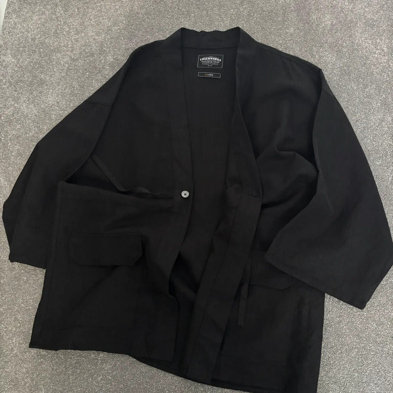 Frizmworks Linen Durumagi Overshirt Black XL