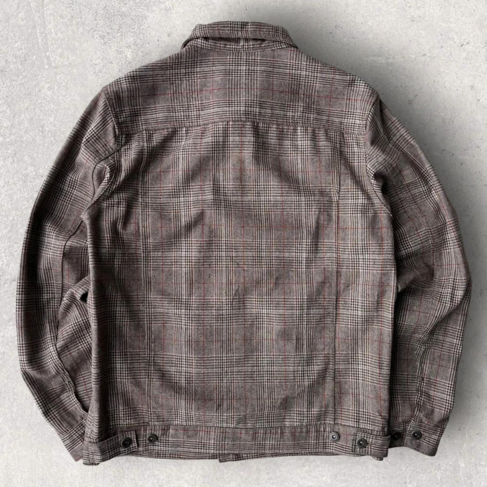 Frizmworks Glen Check Trucker Jacket Brown M