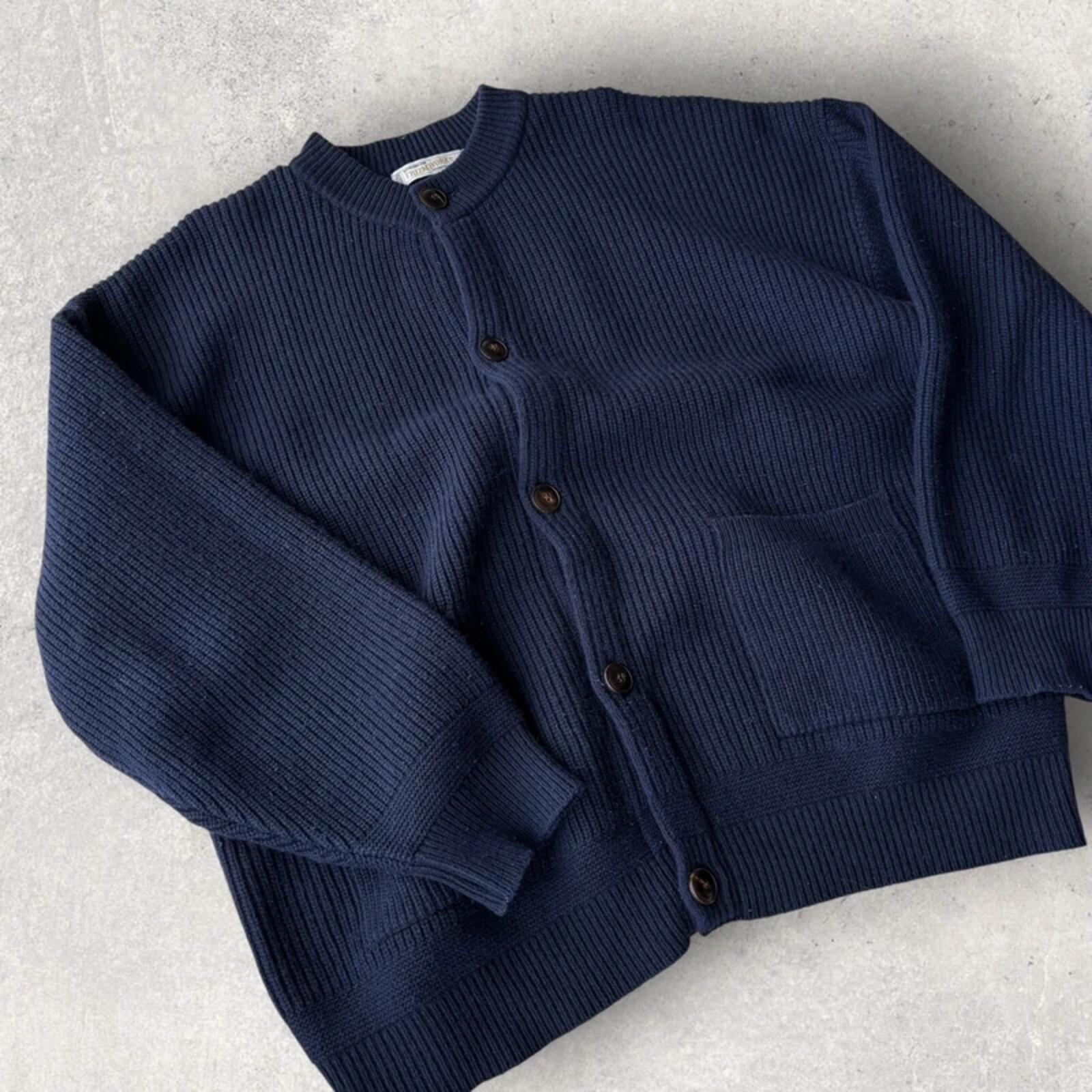 Frizmworks Heavy Wool Round Cardigan Navy XL