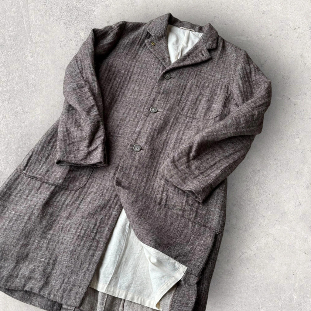 Snow Peak Japan Vintage Linen Overcoat – Beige – L