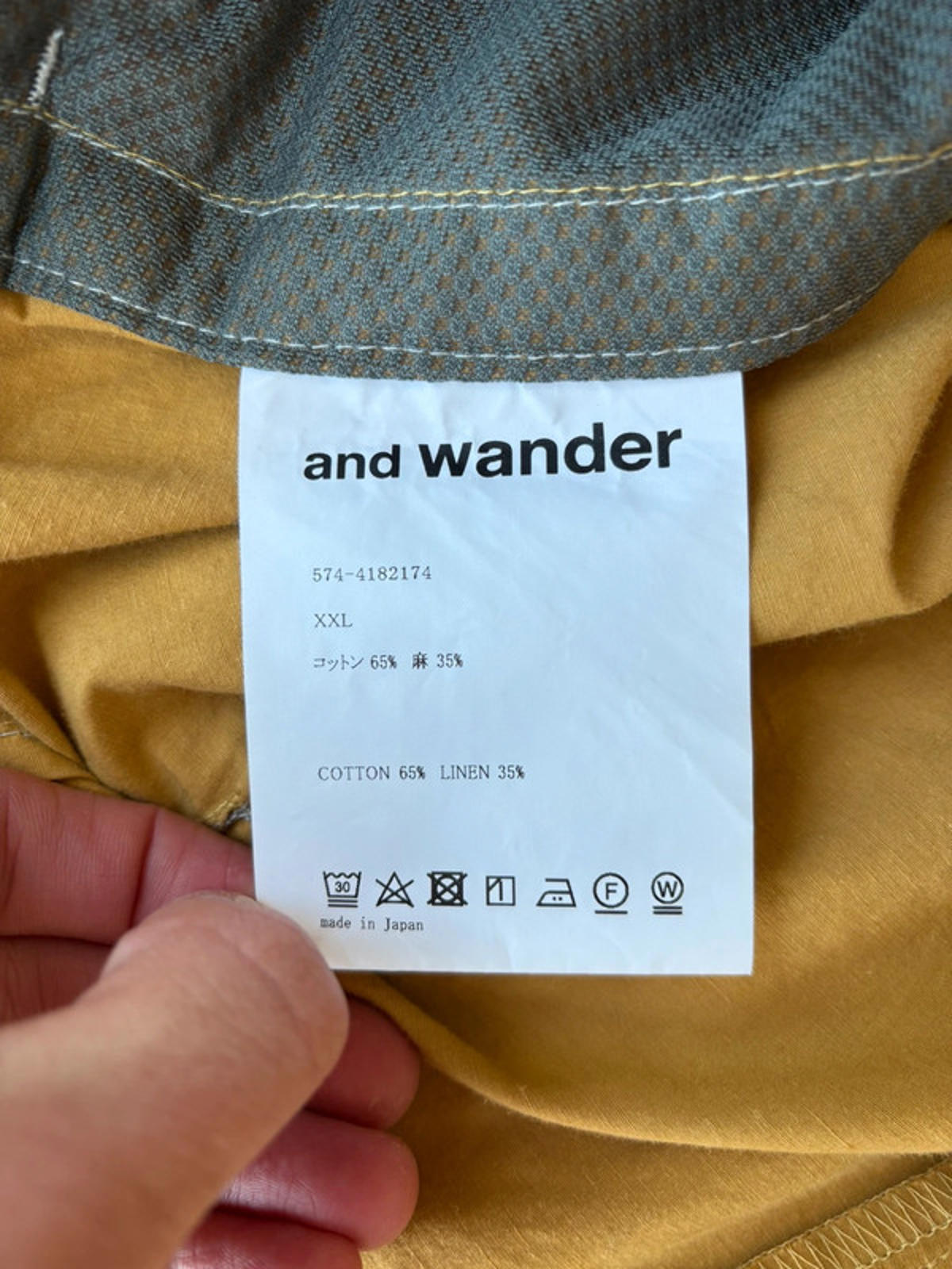 And Wander Linen Trousers | Yellow | Size XL