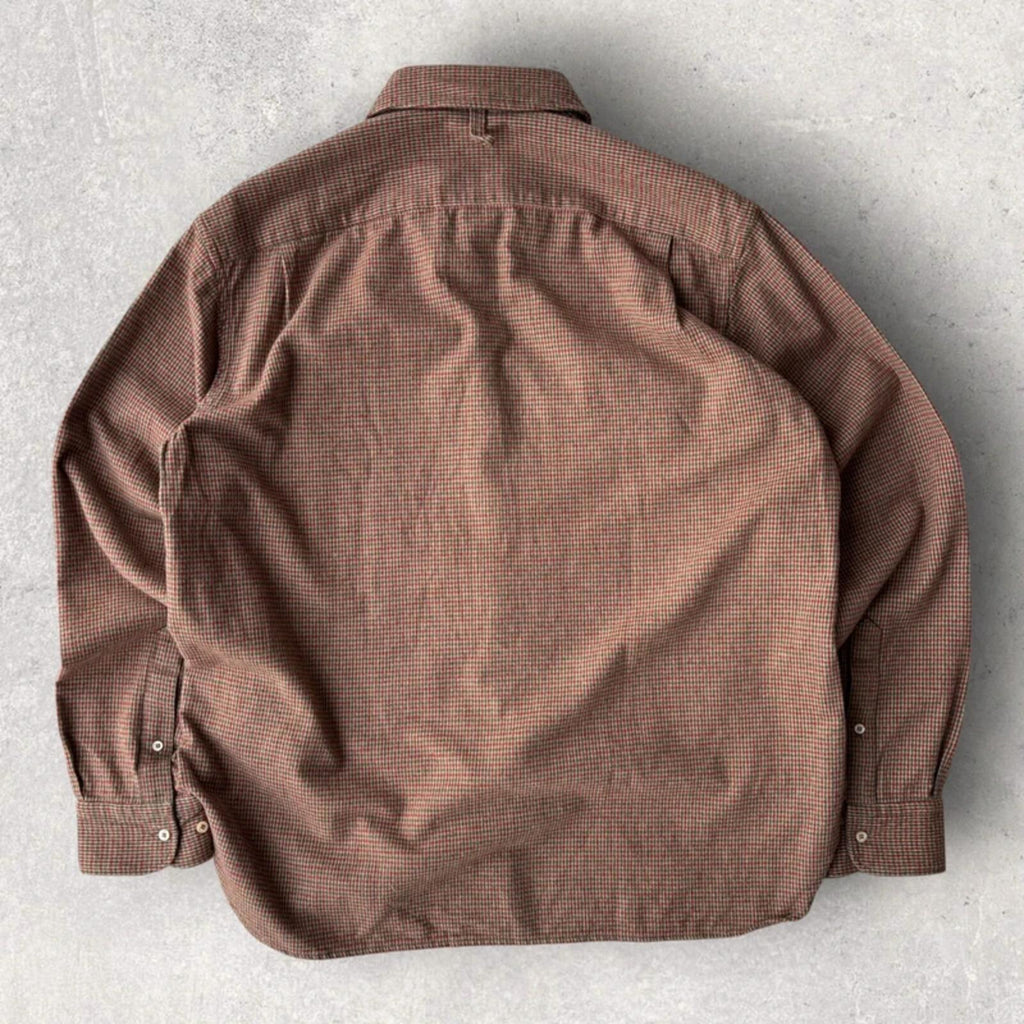 Eastlogue Asymmetric Check Utility Shirt Brown L