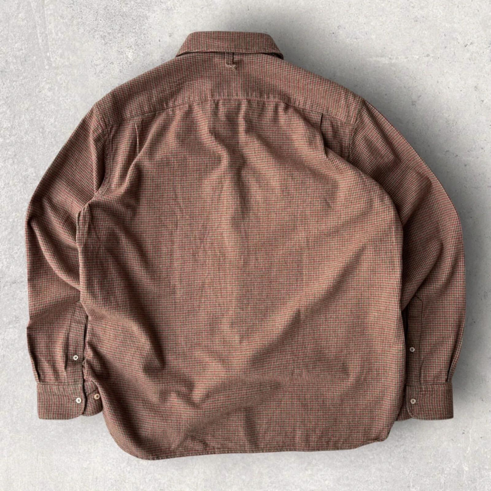 Eastlogue Asymmetric Check Utility Shirt Brown L