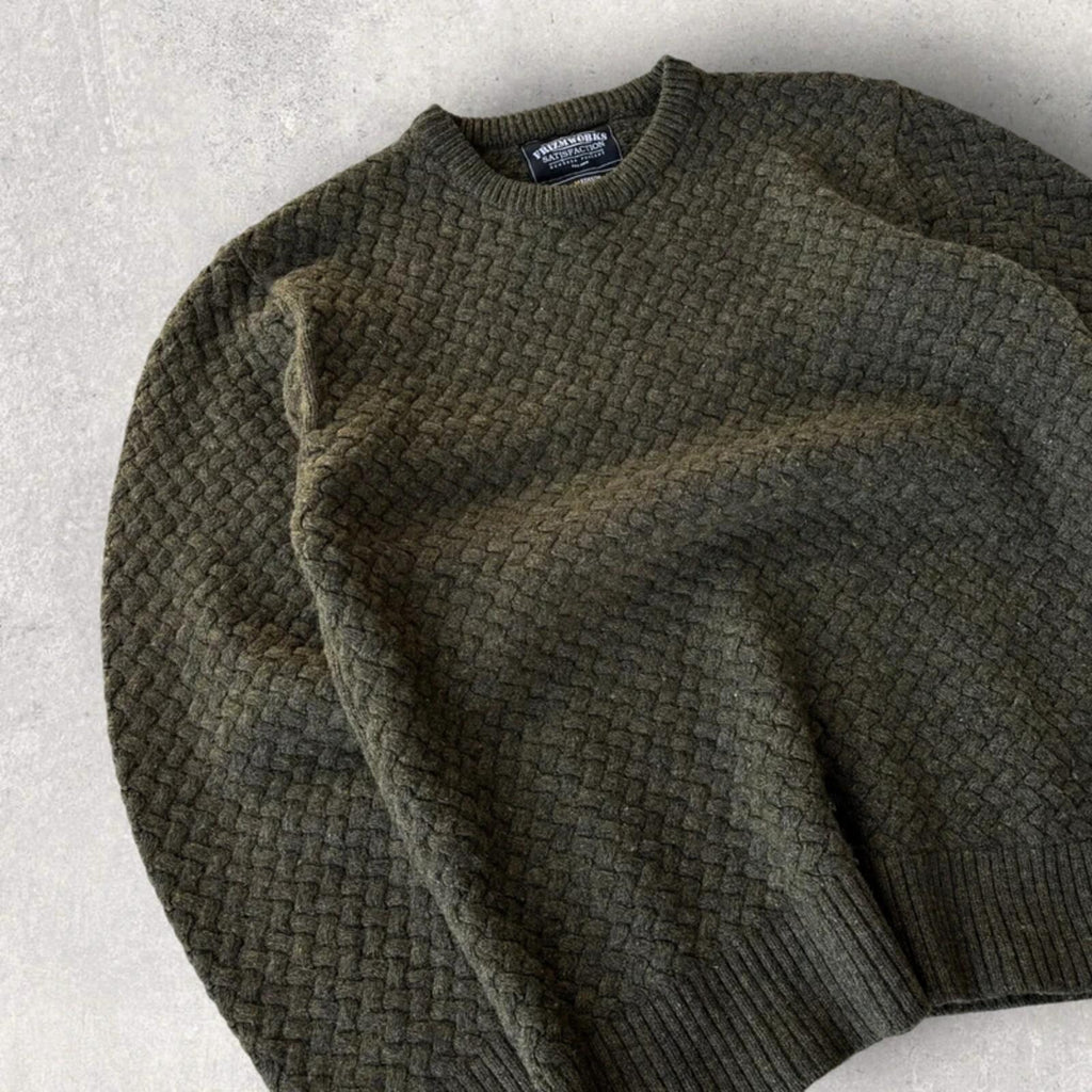 Frizmworks Lambswool Fisherman Knit Green S