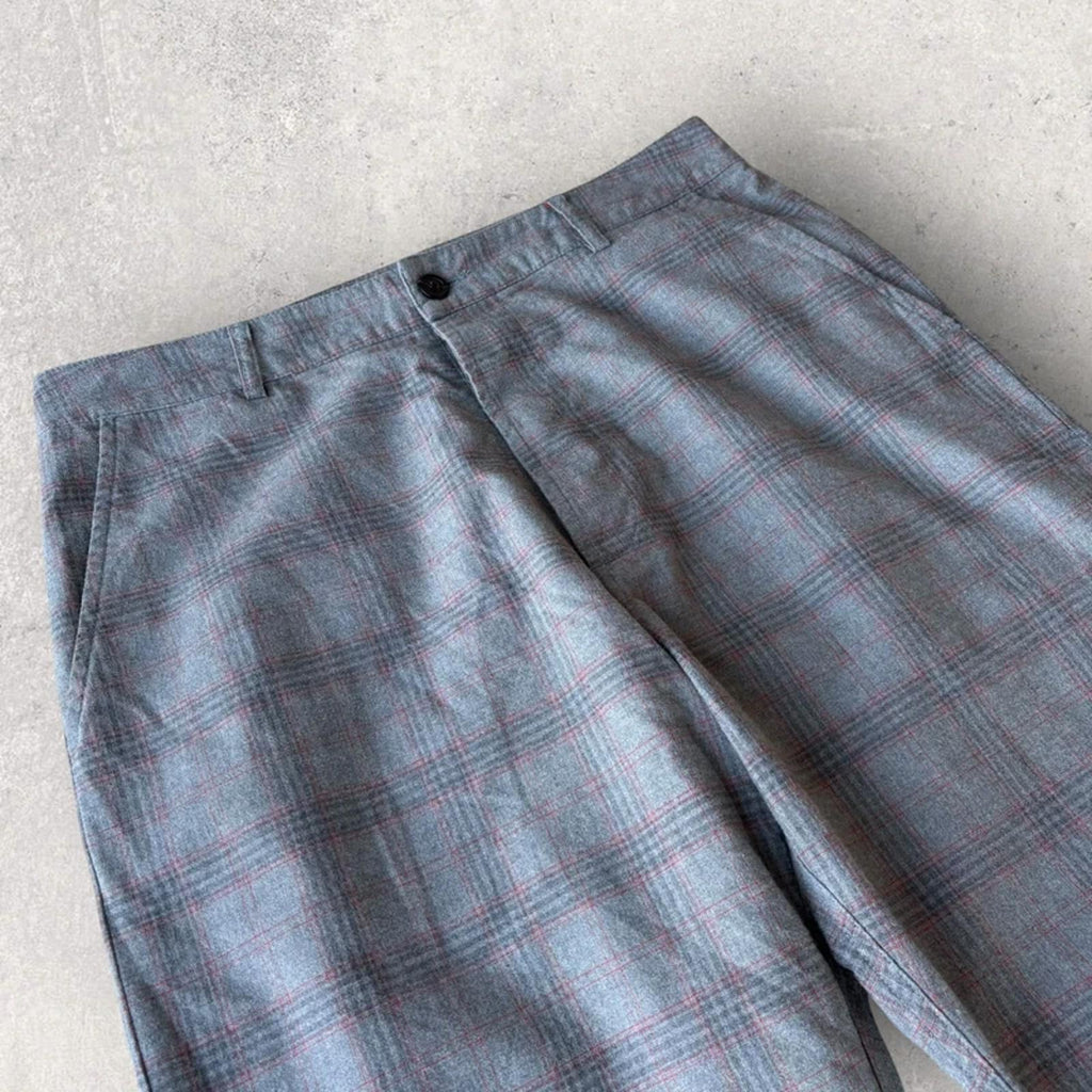 Universal Works Check Tapered Trouser Grey W32