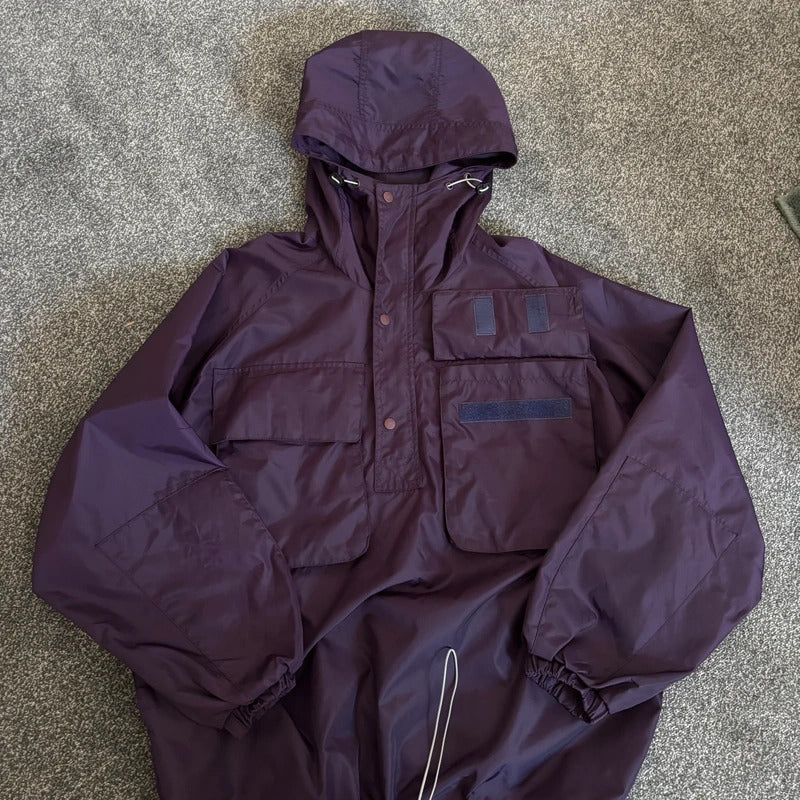 Anglan Tech Pullover Anorak Purple L