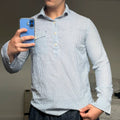 Frizmworks Seersucker Pullover Shirt Blue S