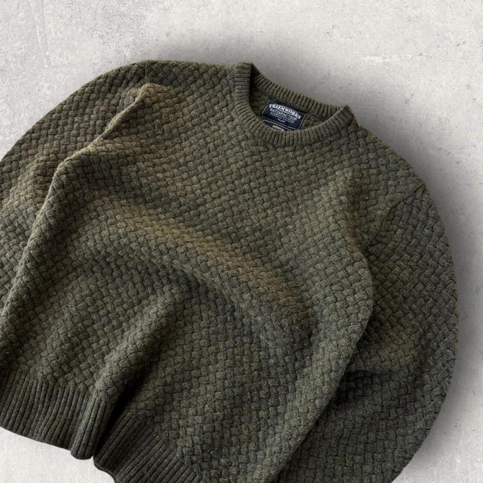 Frizmworks Lambswool Fisherman Knit Green S