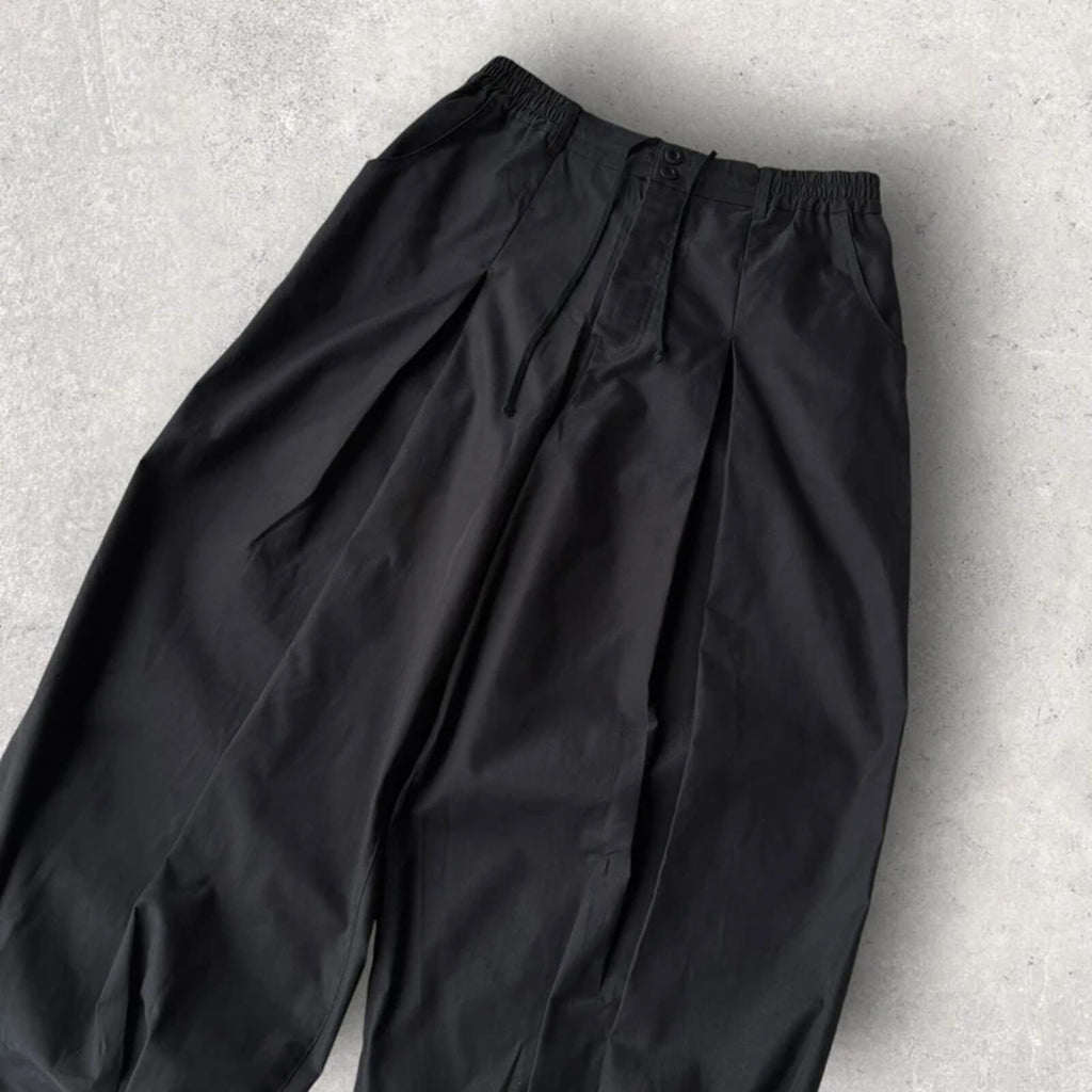 Anglan Pleated Wide Balloon Pant Black L
