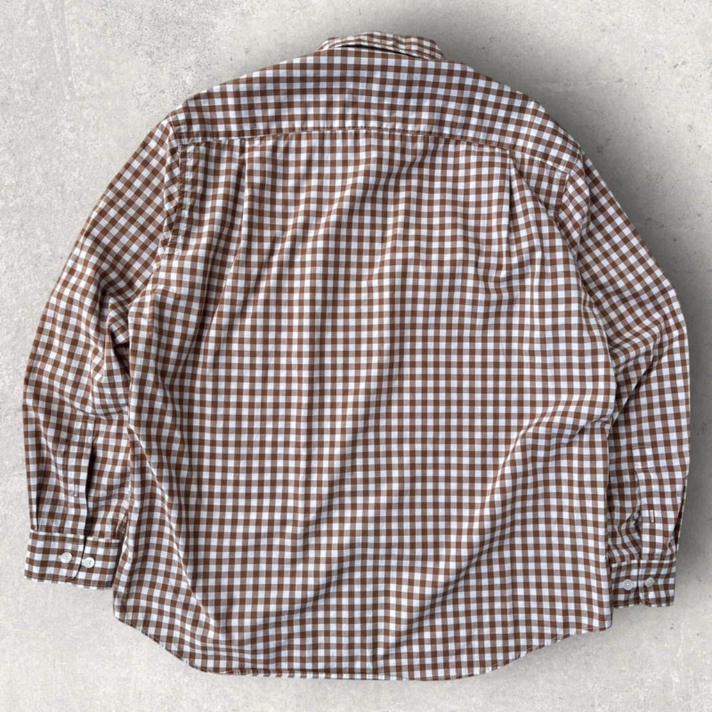 Frizmworks Check Oversized Shirt Brown M