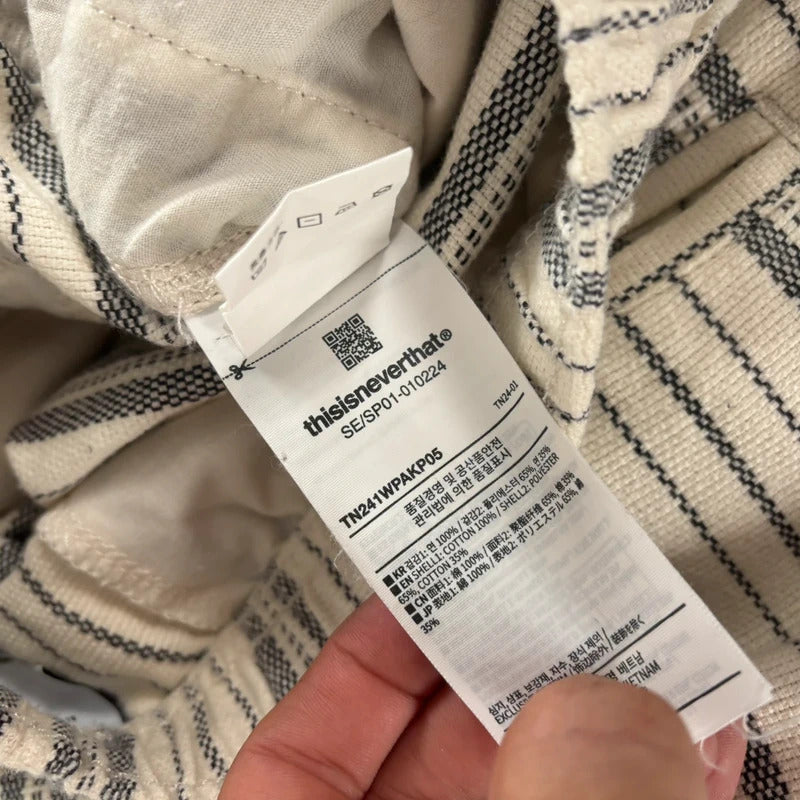 Thisisneverthat Stripe Wide Pant White XL
