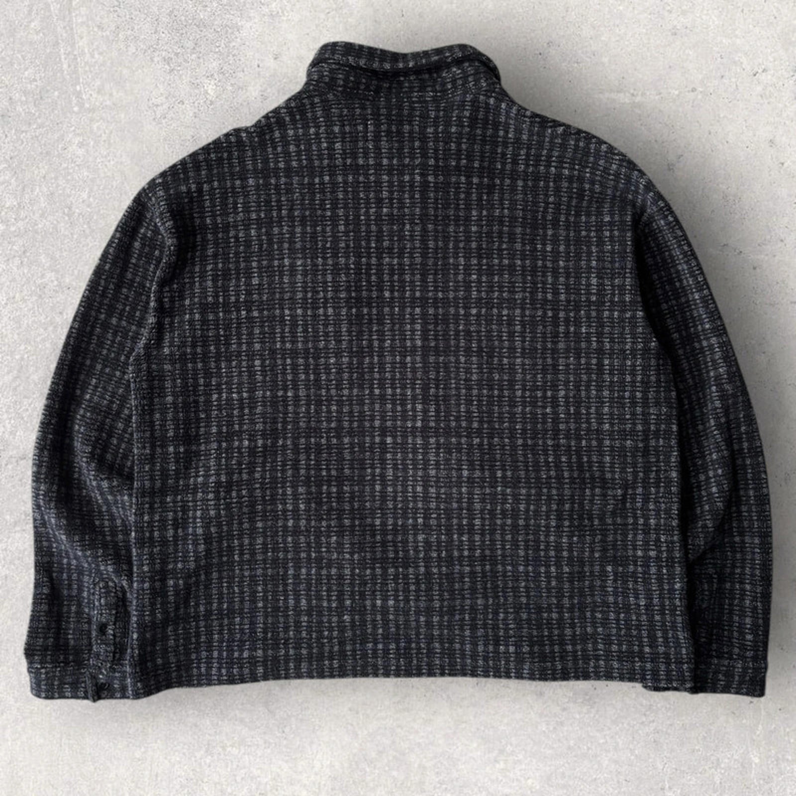 YMC Checkered Cosy Overshirt Black Size L