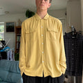 Frizmworks Linen Blend Pocket Shirt Yellow L
