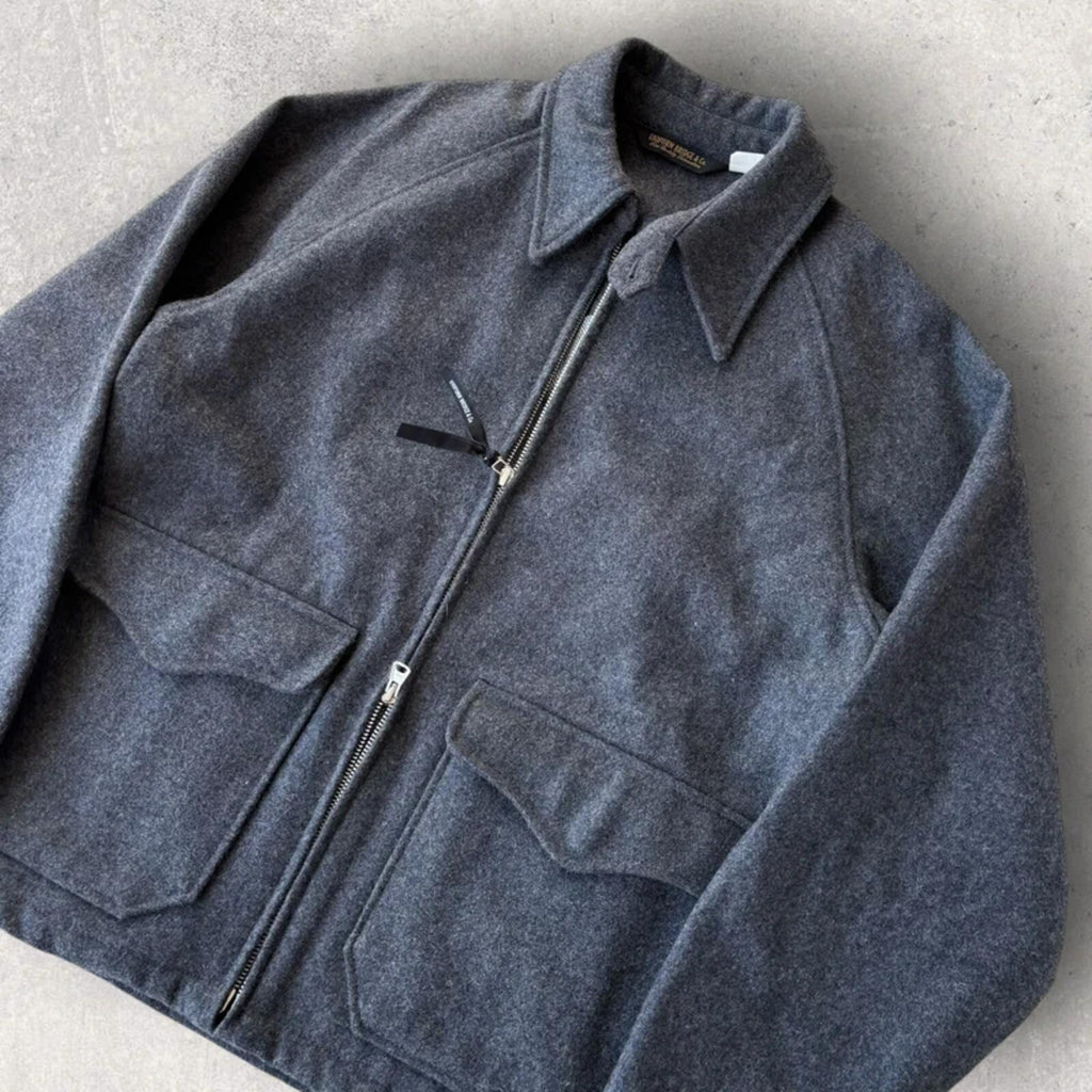 Uniform Bridge Cropped Wool Harrington Jacket M