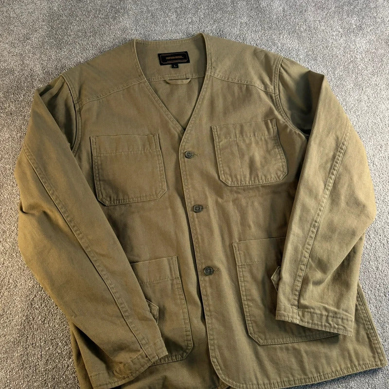 Uniform Bridge Herringbone Work Liner Khaki L