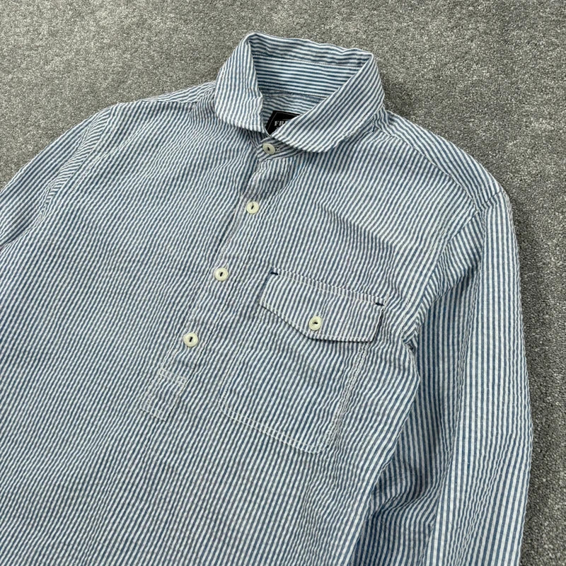 Frizmworks Seersucker Pullover Shirt Blue S