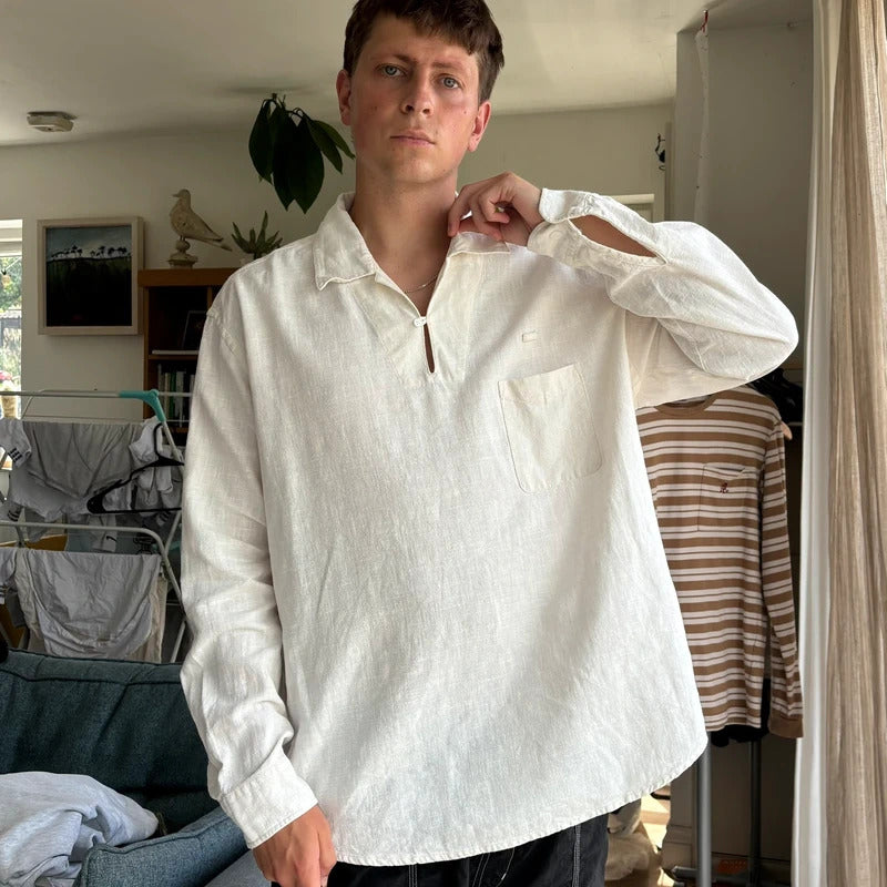 Frizmworks Linen Pullover Shirt Oatmeal XL