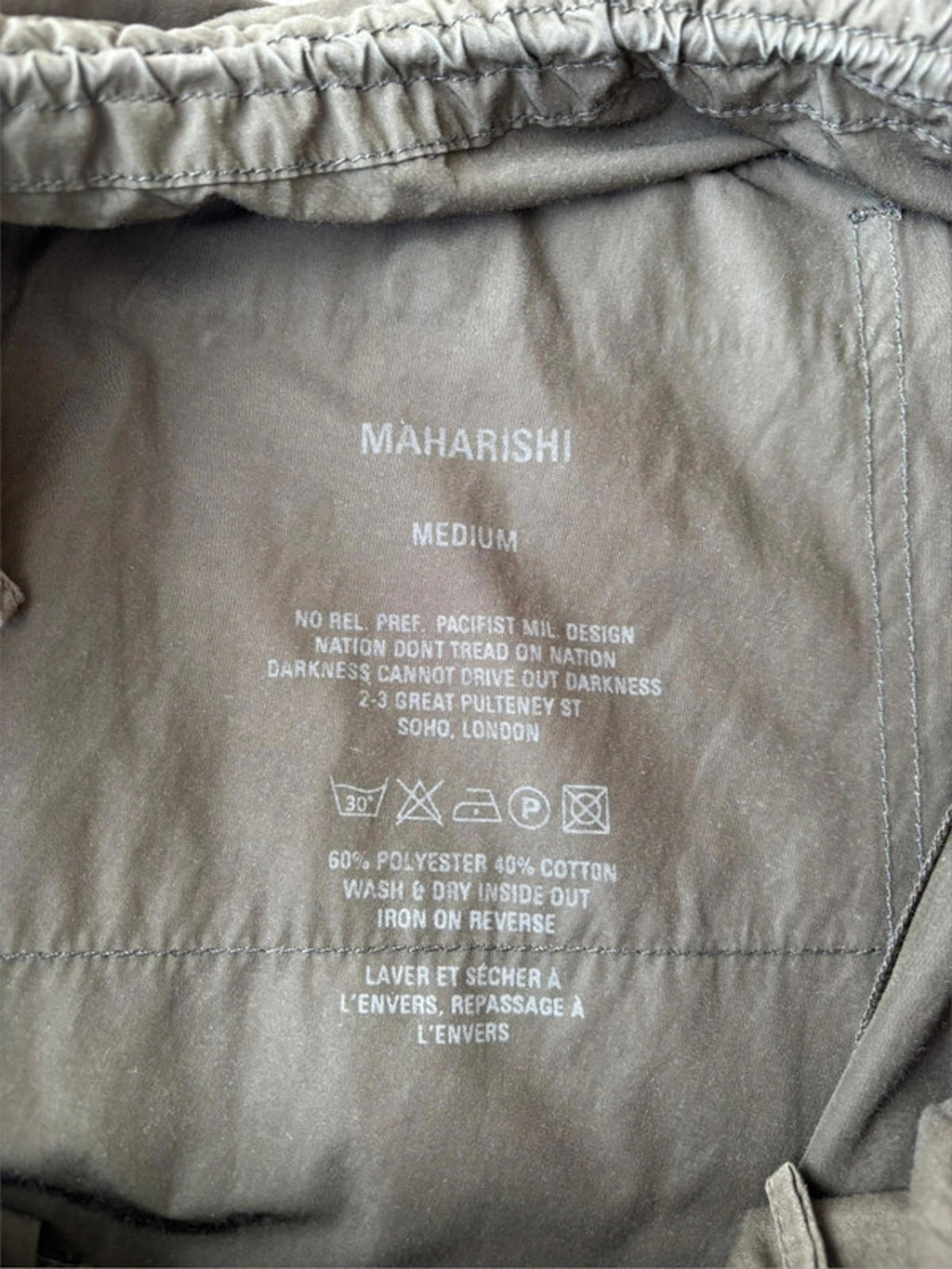 Maharishi MFG Embroidered Technical Riverine Pants Khaki Size M