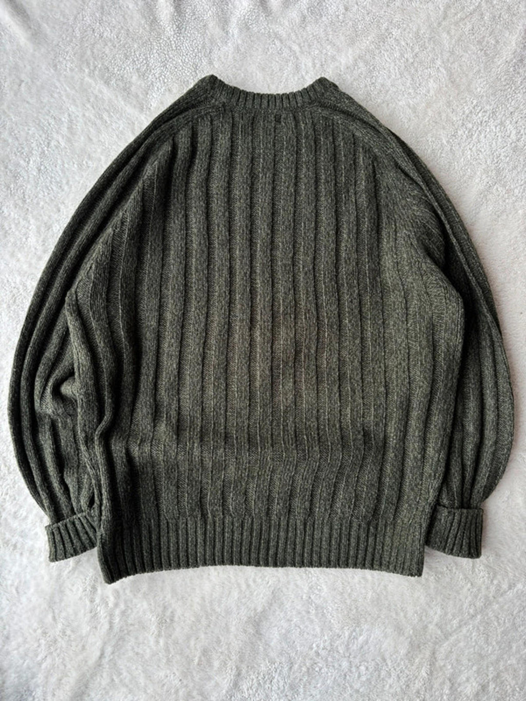 P.G Field Boxy Knit Fisherman Jumper Green Size M
