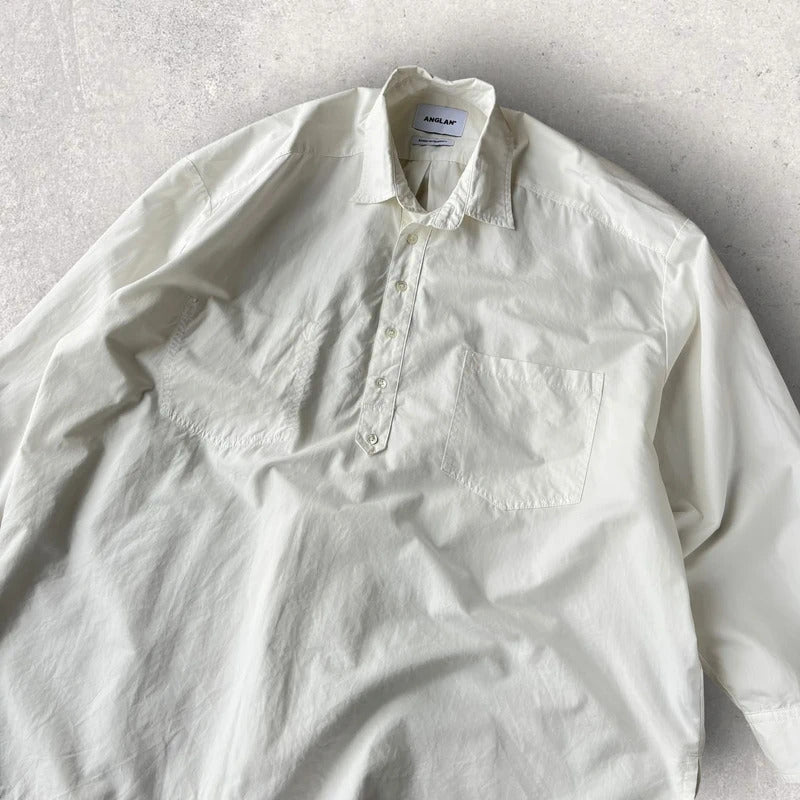 Anglan Oversized Summer Shirt White L