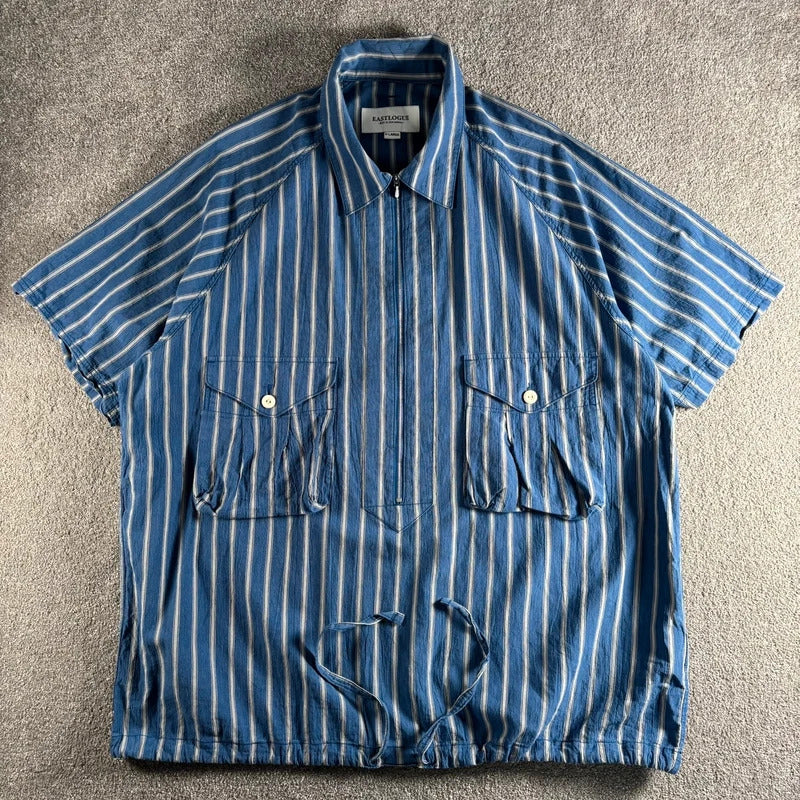Eastlogue Utility Half Zip Shirt Blue XL
