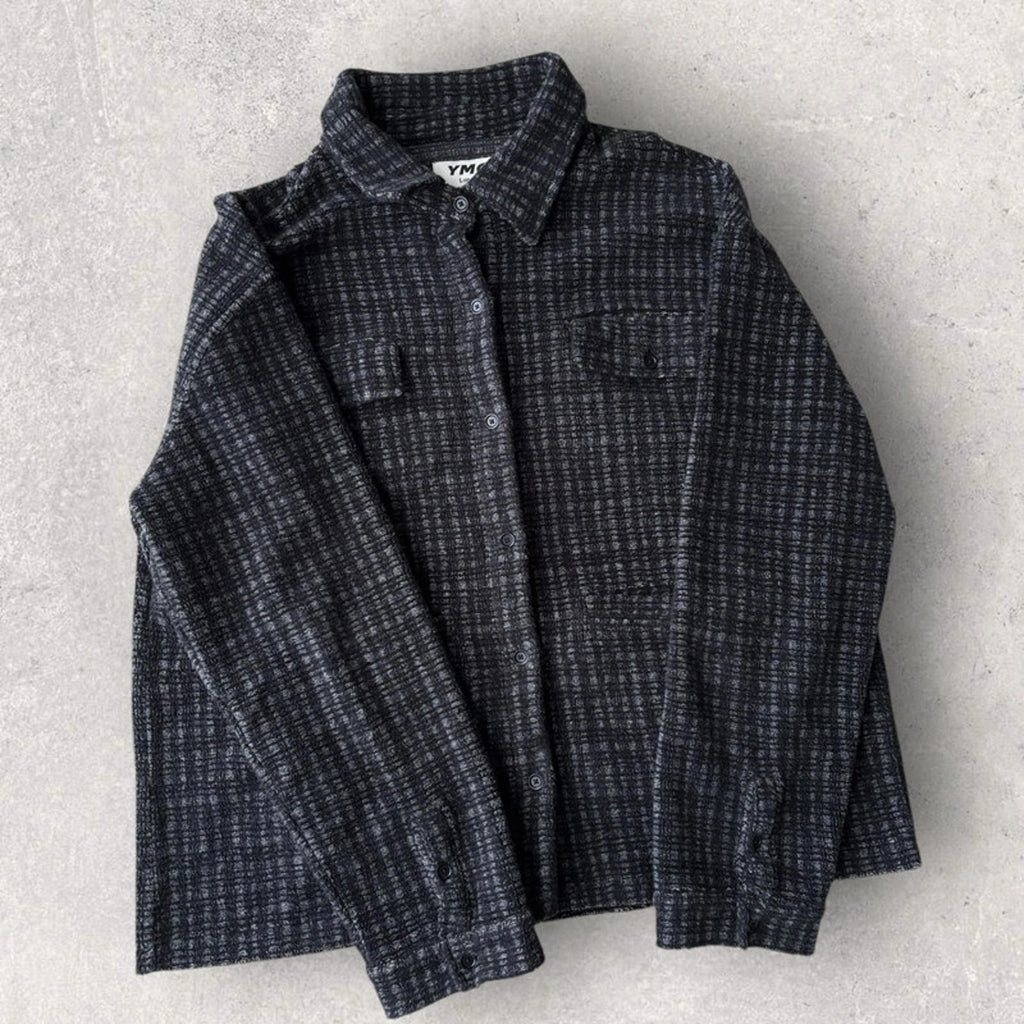 YMC Checkered Cosy Overshirt Black Size L